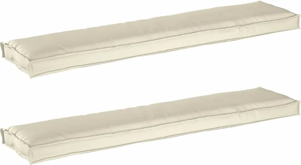 vidaXL Raklap párna készlet 2 pcs Krém 180 x 40 x 8 cm Oxford Szövet