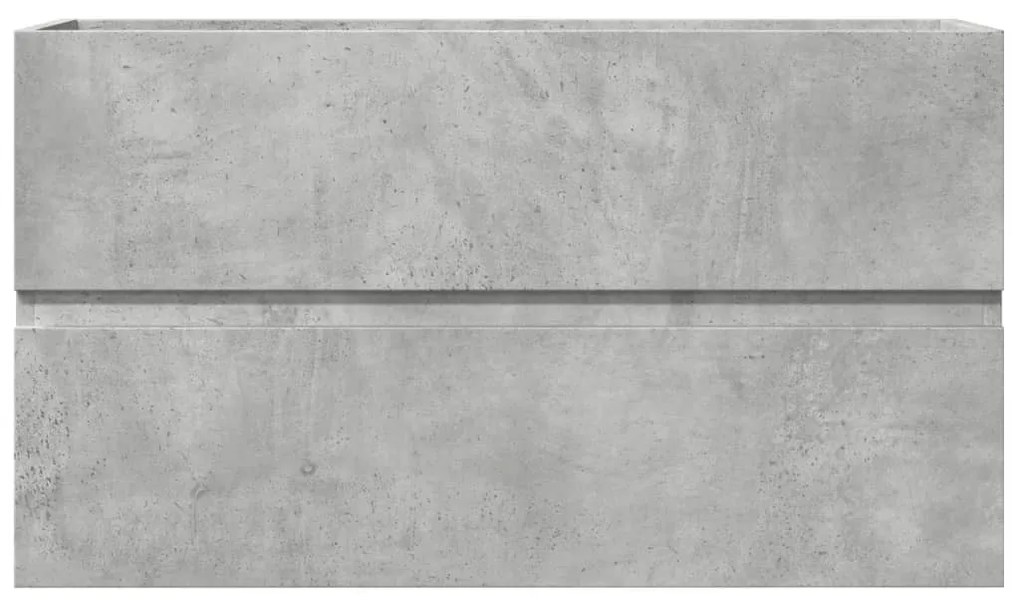 Betonszürke szerelt fa mosdószekrény 90 x 38,5 x 45 cm