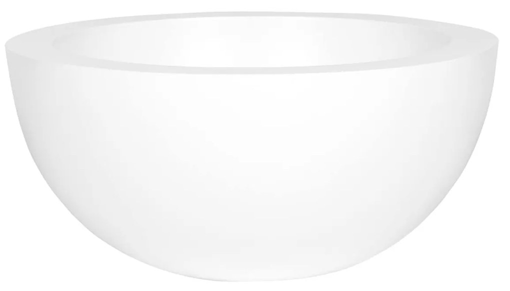 Pottery Pots Vic Bowl ültetőgép, matt fehér, többféle méretben - PotteryPots méret: S - h 18 cm, ⌀ 38,5 cm