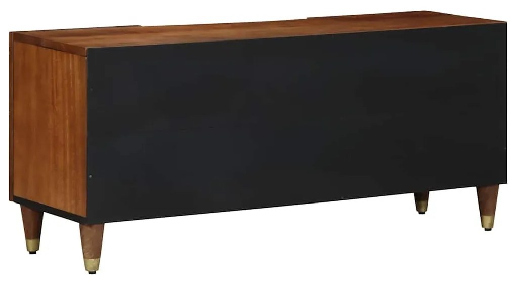 TV szekrény fiókkal Barna 105 x 33.5 x 46 cm Tömör mangófa