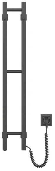 Elektromos törölközőszárító SILOUETTE 187W/230V 101,1 cm IP44 fekete jobb szögletes