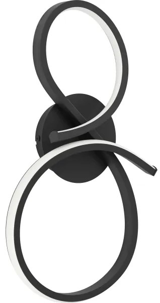 Eglo 901268 - LED fali lámpa SERPINS LED/11,4W/230V 3000K fekete