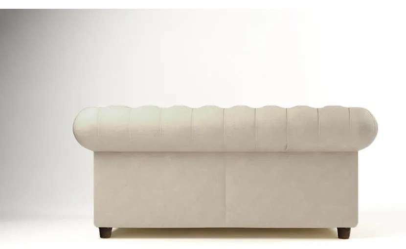 Krémszínű bársony kanapé 184 cm Cambridge – Ropez
