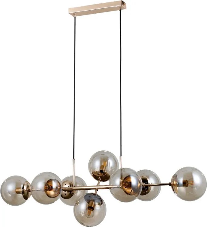 ITALUX PND-1098-8-GD MOLITE Többágú Függesztett Lámpa Borostyán, Arany E14 IP20
