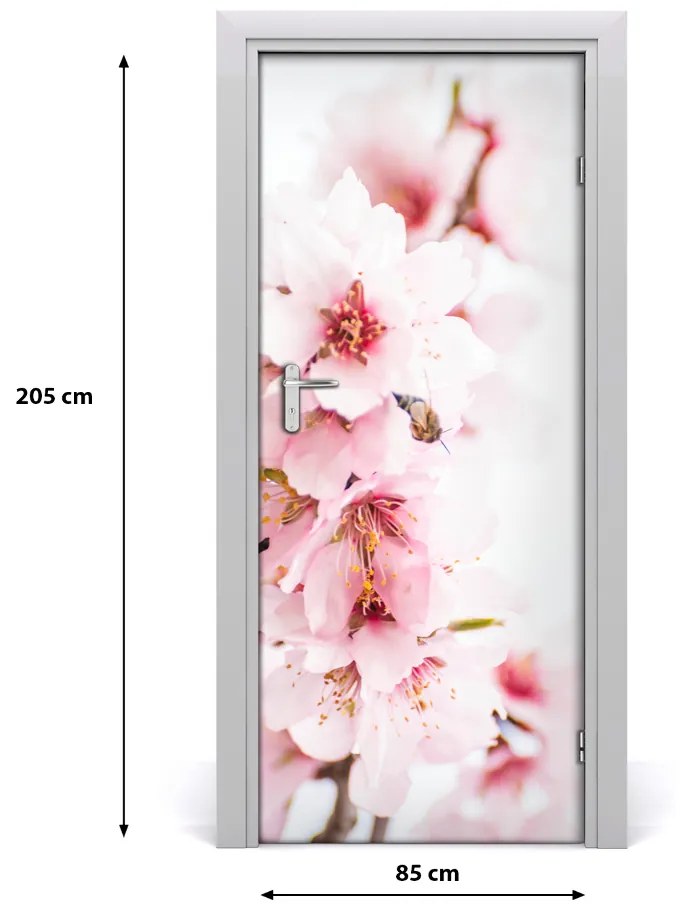 Ajtó méretű poszter mandula virág 95x205 cm