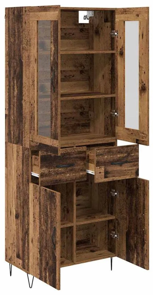 Magasfiú fiókkal Öreg fa 69,5 x 34 x 180 cm Faanyag