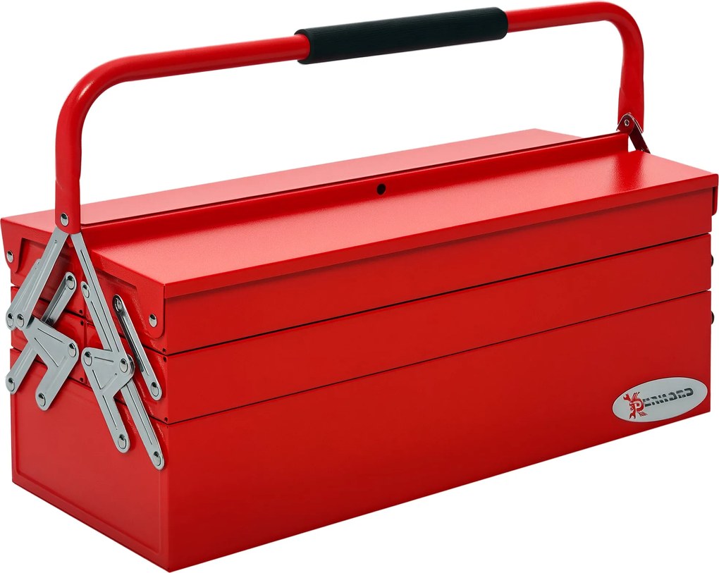 DURHAND Szerszámtároló Doboz 5 Mélyedés Földalatti Acél (SPCC) Piros 56 x 20 x 41 cm | Aosom
