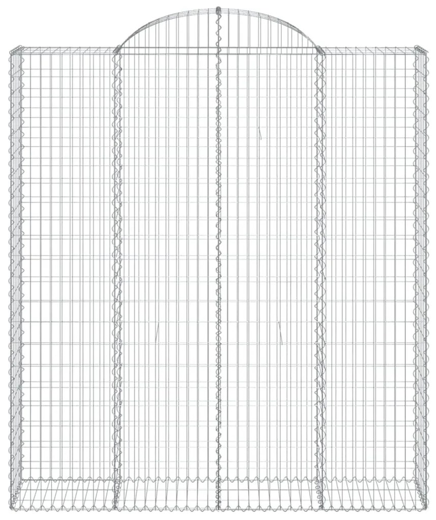 12 db íves horganyzott vas gabion kosár 200x50x220/240 cm