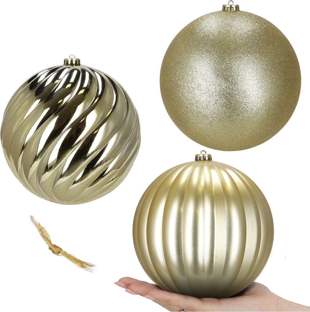 Karácsonyfadísz 3db-os Karácsonyfa 20,5 cm Törhetetlen Medál Szett