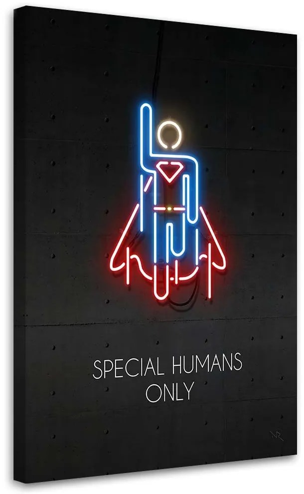 Gario Vászonkép Neon superman - Rubiant Méret: 80 x 120 cm