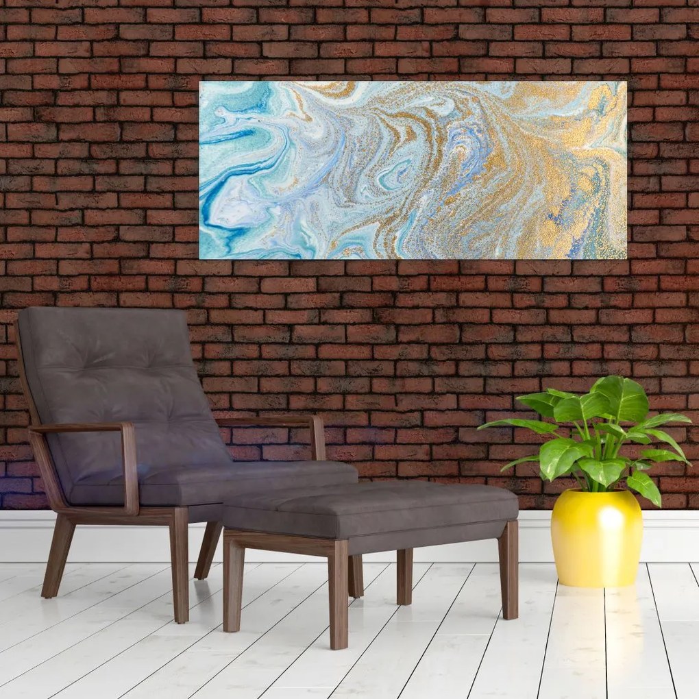 Kép - Kék márvány (120x50 cm)