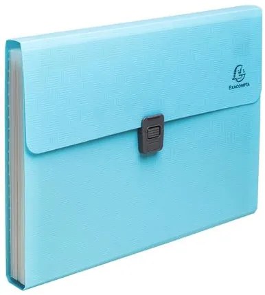 Harmonikamappa, A4, PP, 13 rekeszes, EXACOMPTA Pop'NCo, ciánkék (EX55299E)