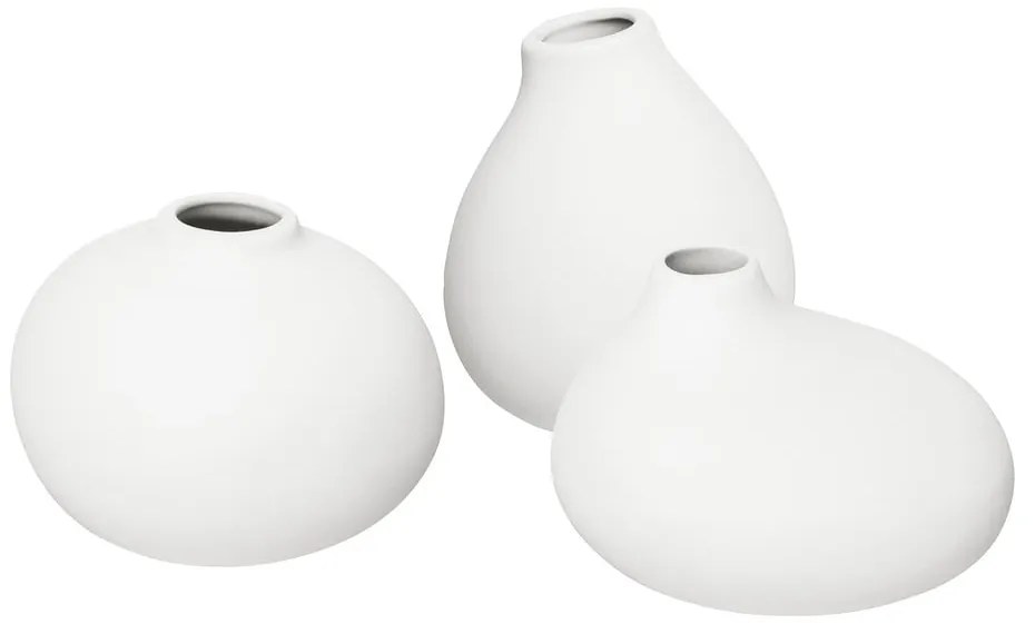 Nona 3 db-os fehér mini váza szett - Blomus