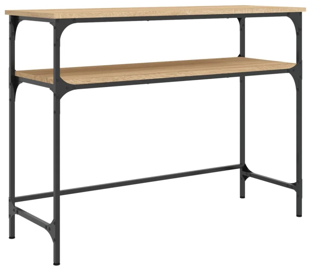 sonoma tölgy színű szerelt fa dohányzóasztal 100x35,5x75 cm