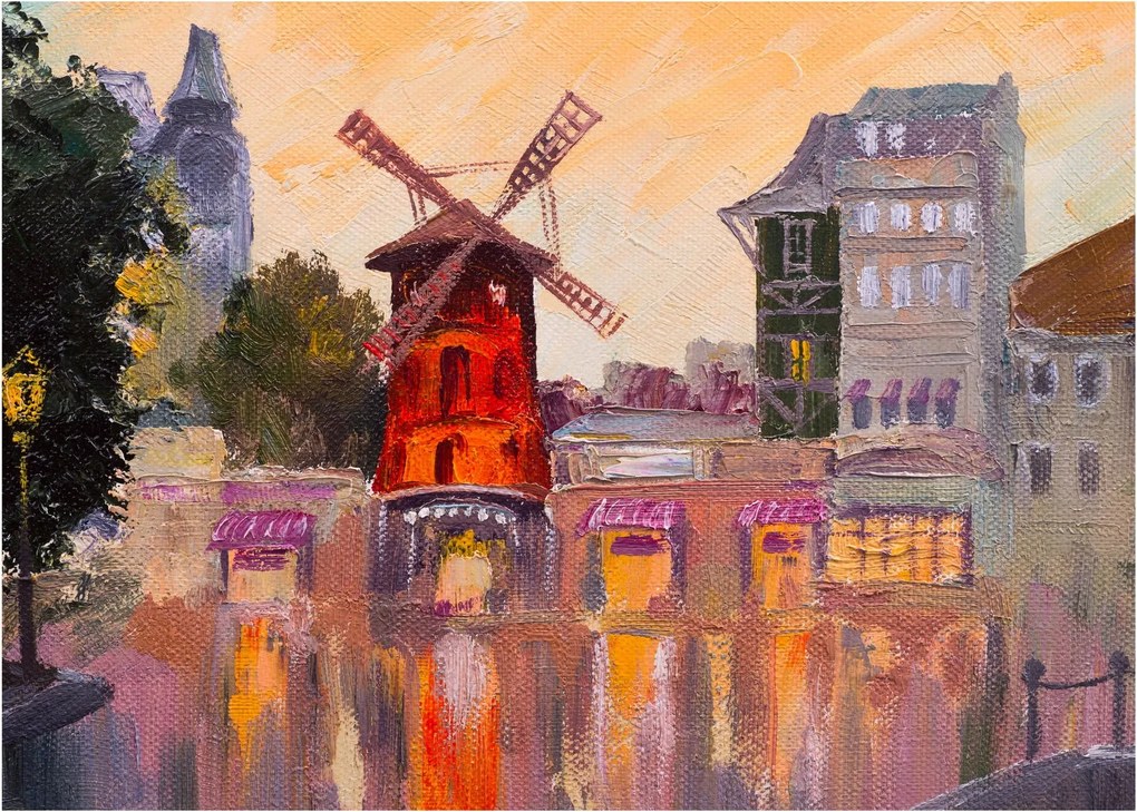 Kép - Moulin rouge, Párizs, Franciaország (70x50 cm)