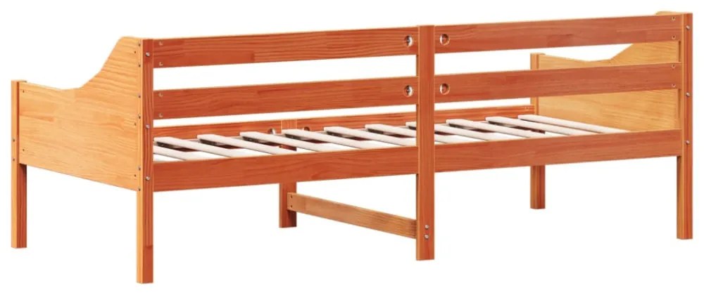 kanapéágy ágy matrac viaszbarna 100x200 cm tömör fa fenyőfa