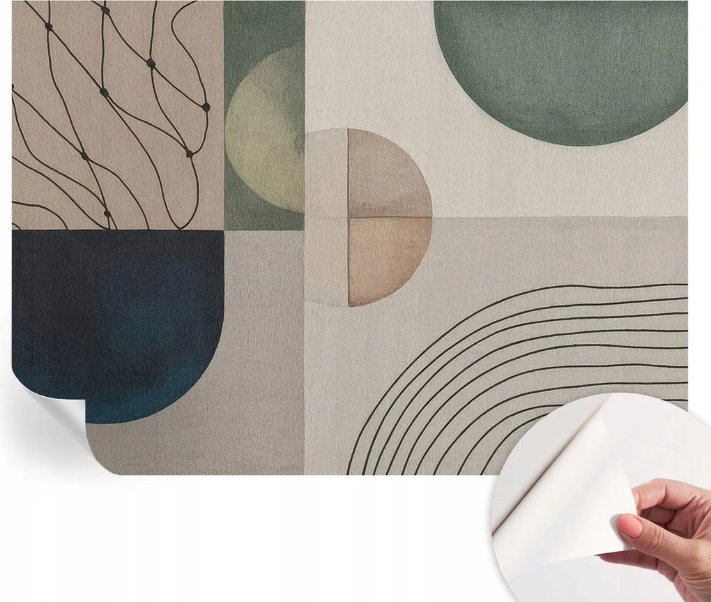 Matt öntapadós fotótapéta falra Geometrikus formák 312x219 cm