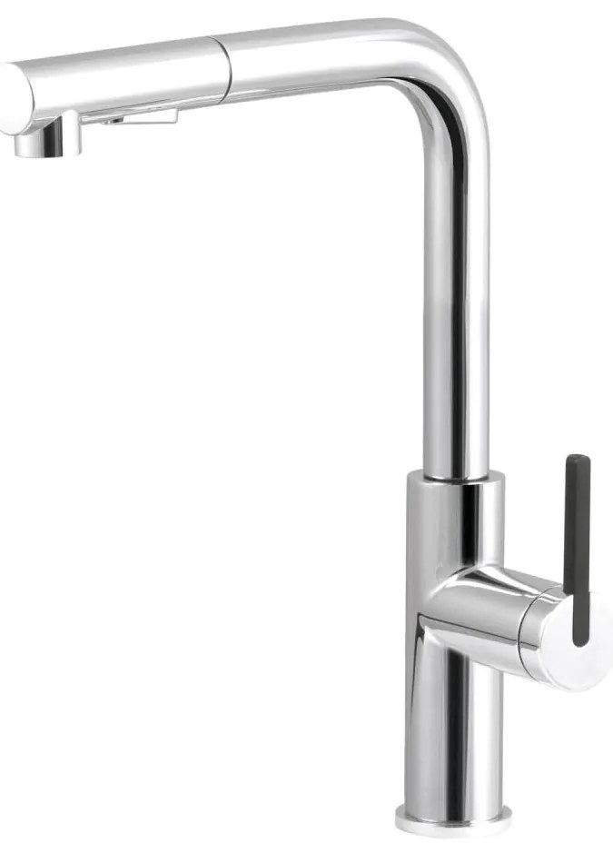 Deante BKM_073M mosogató csaptelep kihúzható zuhannyal, MOMI króm