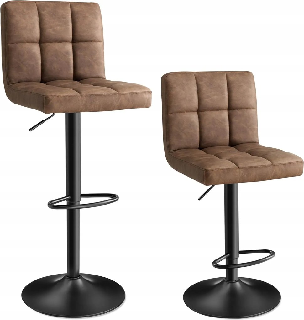 Vasagle szék műbőr barna 2 db