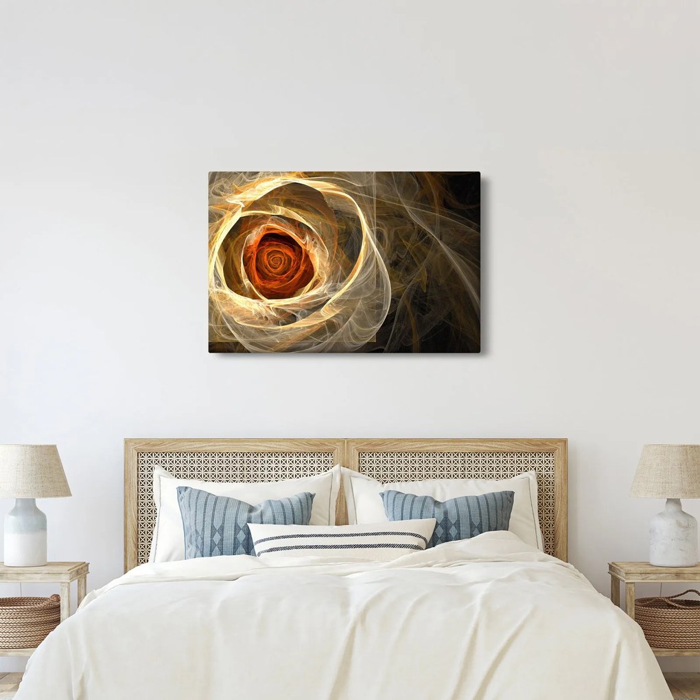 Kép - Absztrakt rózsák tüzes színekben (90x60 cm)