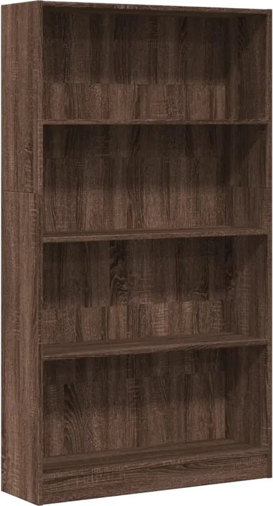 vidaXL barna tölgy színű szerelt fa könyvszekrény 80 x 24 x 143 cm