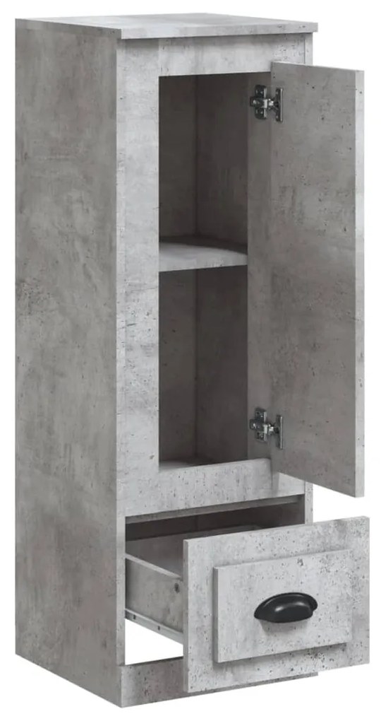 betonszürke szerelt fa magasszekrény 36x35,5x103,5 cm