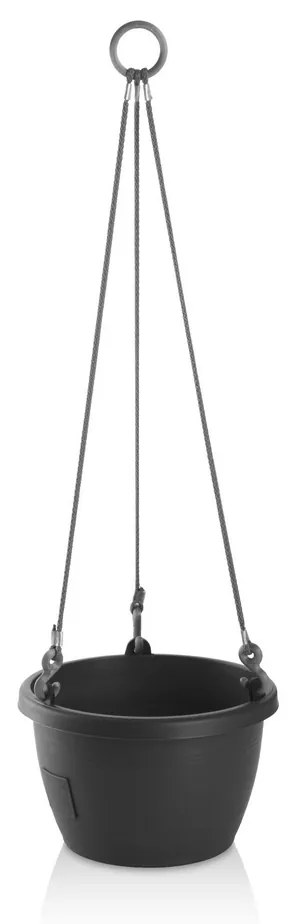 Gardenico Marina önöntöző felakasztható virágtartó antracit, átmérő: 25 cm, 25 cm átmérőjű