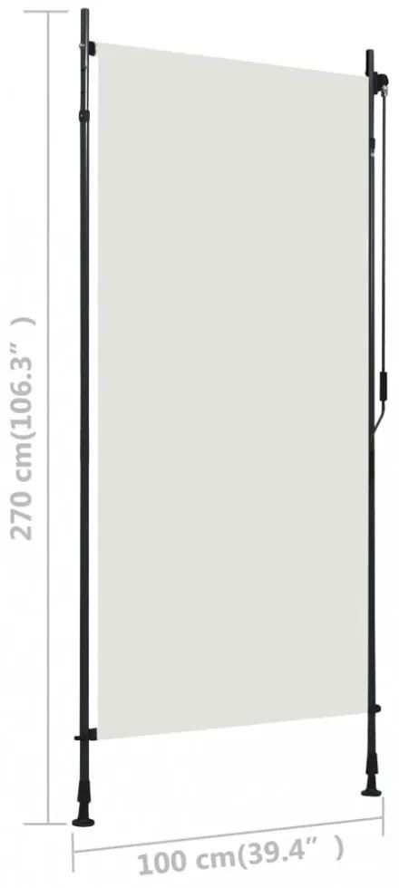 krémszínű kültéri roló 100 x 270 cm