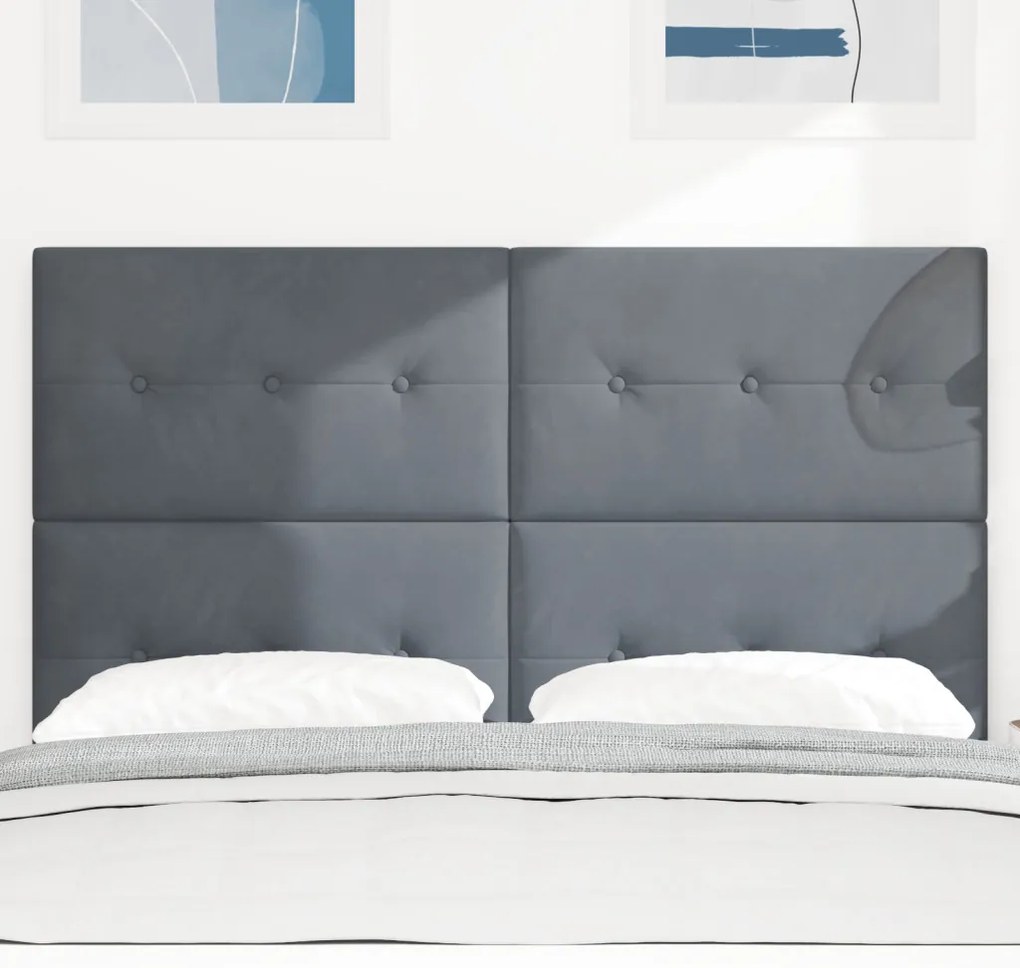 LED Fejtámla Sötétszürke 72 cm Bársony