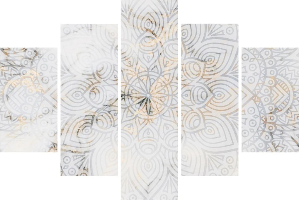 Egy fehér mandala képe (150x105 cm)