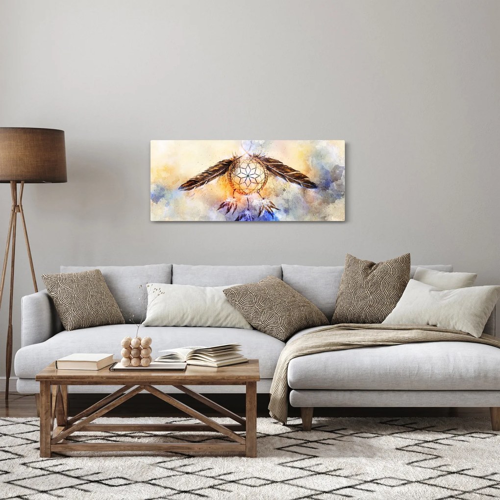 Kép - Álomfogó tollas (120x50 cm)