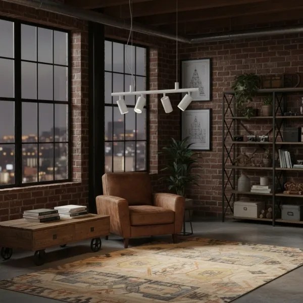 Ideal Lux - LED Csillár zsinóron DYNAMITE 4xGU10/7W/230V CRI 90 fehér