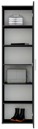 KLARA Polcos Szekrény Antracit Színben.