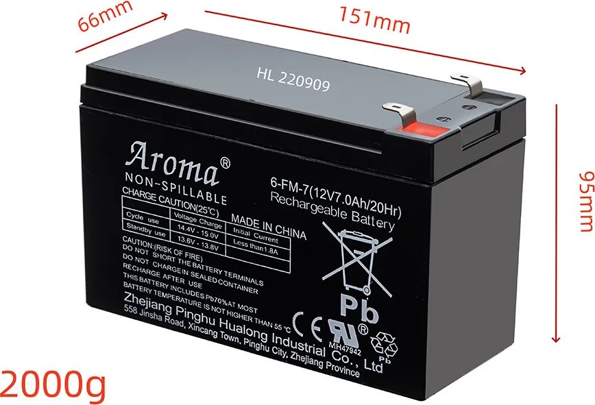 Elektromos autó akkumulátor 7 AH