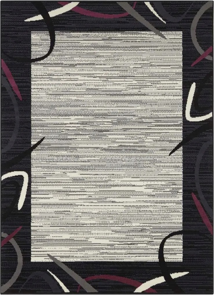 Modern szürke krémszínű nappali szőnyeg puha rövid szőrrel 180x260cm