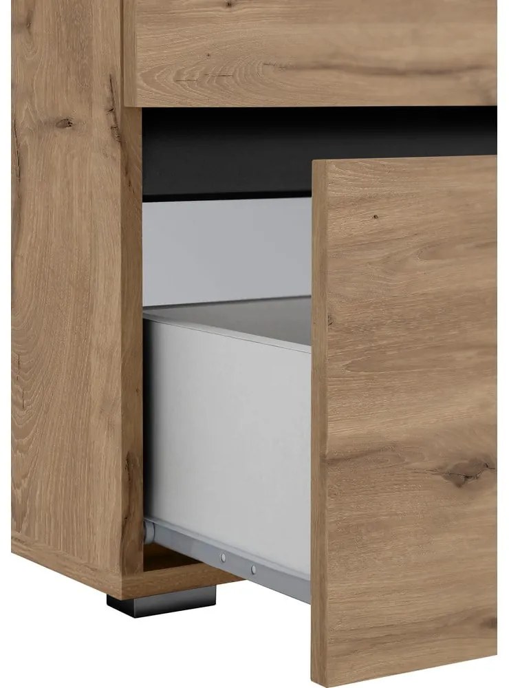 Natúr színű mosdó alatti szekrény tölgyfa dekorral 80x55 cm Wisla – Støraa