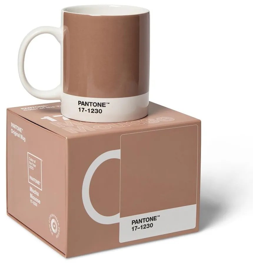Világosbarna kerámia bögre 375 ml Mocha Mousse 17-1230 – Pantone