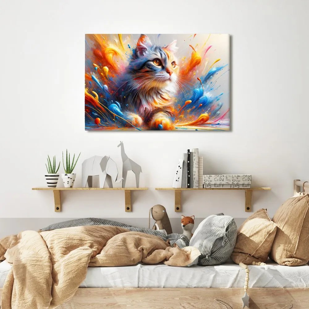 Kép macska a színek robbanásában