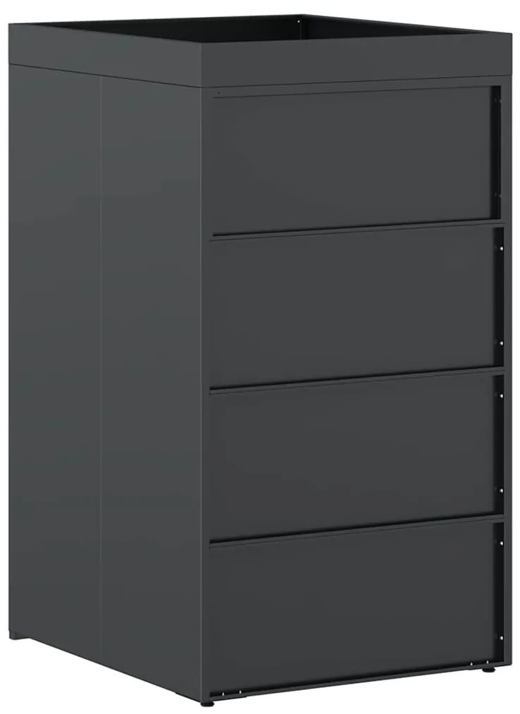 Kukás Tároló Virágzó Tetővel Egyszemélyes 240L Kukához Antracit