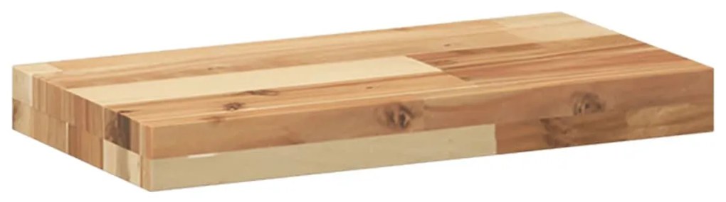 olajbevonatú tömör akácfa függőpolc 60 x 20 x 4 cm