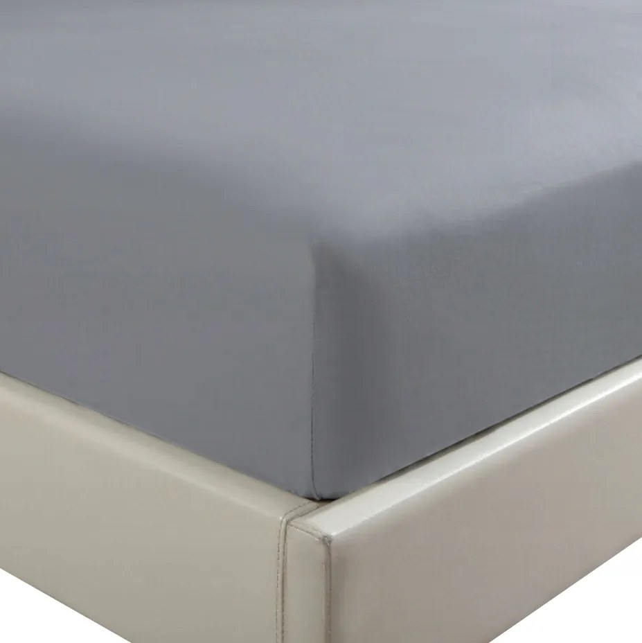 Pamut-szatén gumis lepedő 180x200 Sin sötétszürke