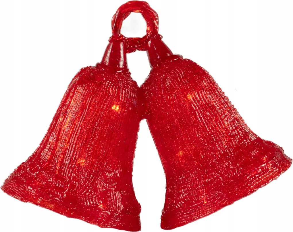 Karácsonyi Led Csengő Piros Műanyag 27X14X21 CM
