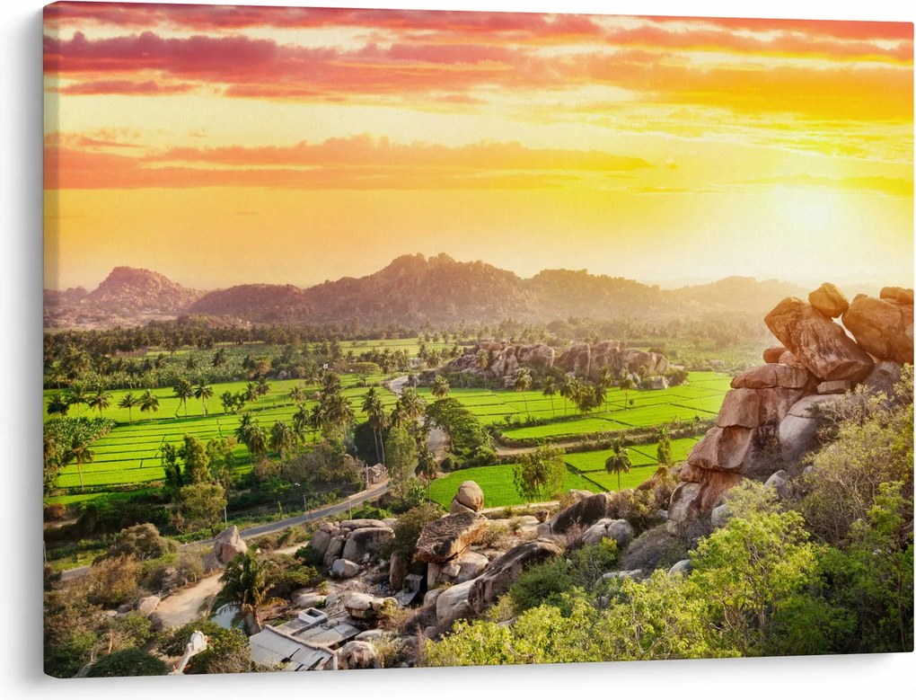 Kép a Hampi-völgyről Indiában (70x50 cm)
