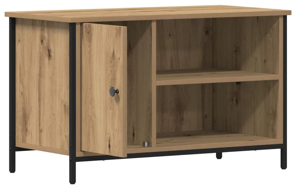 TV szekrény Mesteri tölgy 80x40x50 cm Mérnöki fa és acél