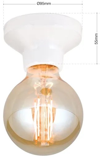 Orion - Mennyezeti lámpatest FROST 1xE27/60W/230V fehér