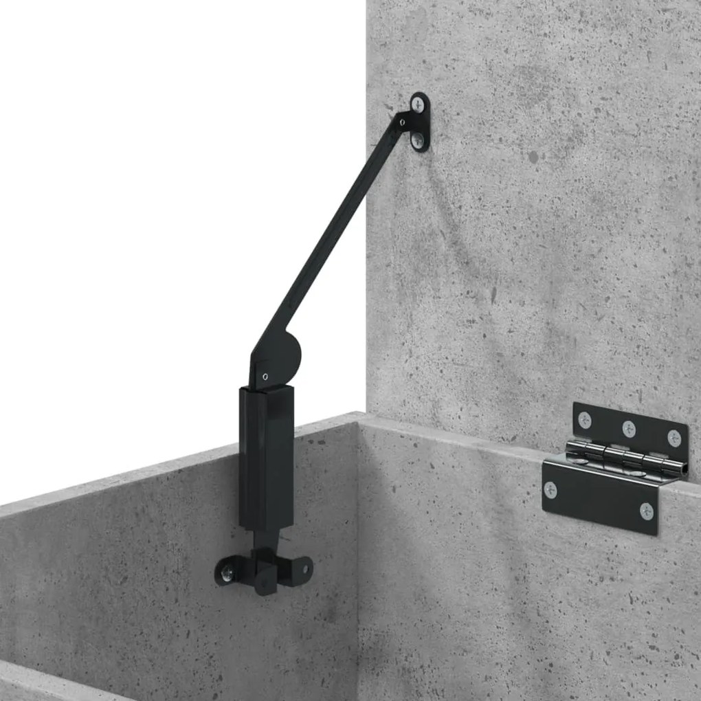 betonszürke szerelt fa cipőtároló pad 60 x 30 x 45 cm