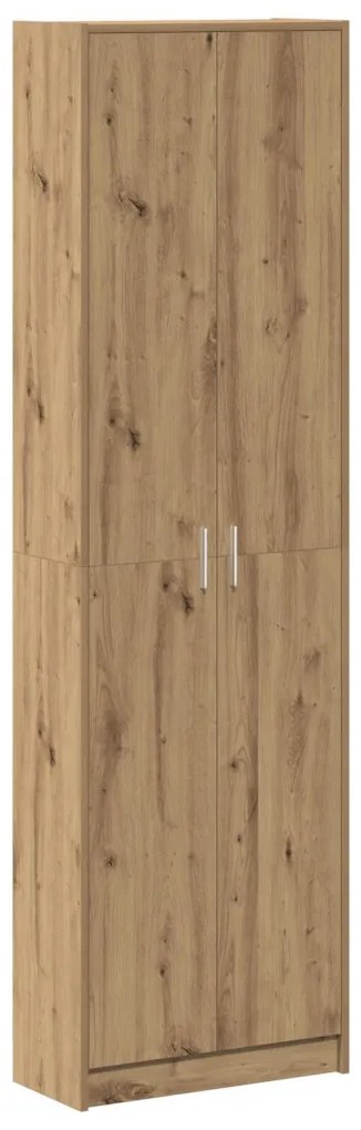 Szekrény Tömör Tölgy 55x25x189 cm Szerelt Fa