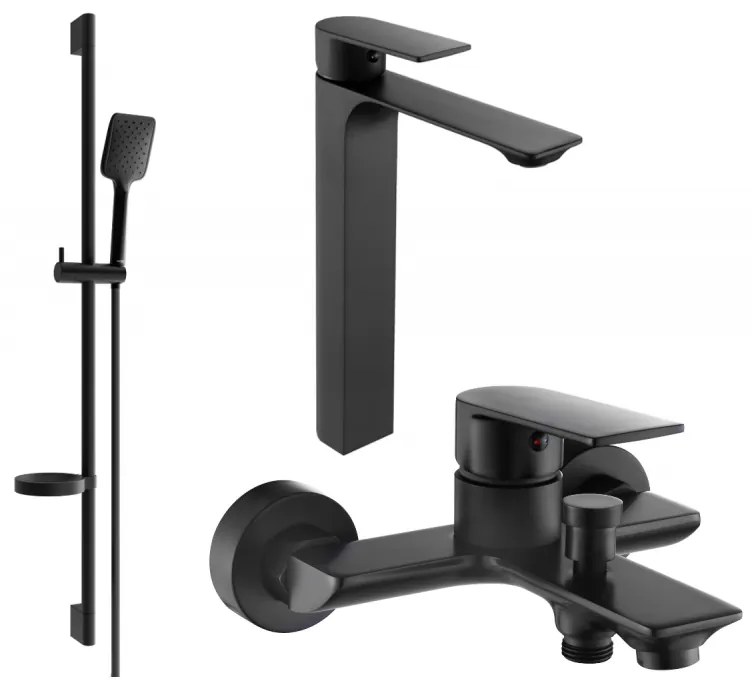 Mexen Alexa DS62 fürdőszobai készlet, fekete - 71213DS62-70