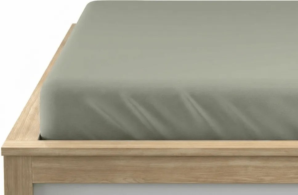 Jersey gumis lepedő EXCLUSIVE szürkészöld 160 x 200 cm