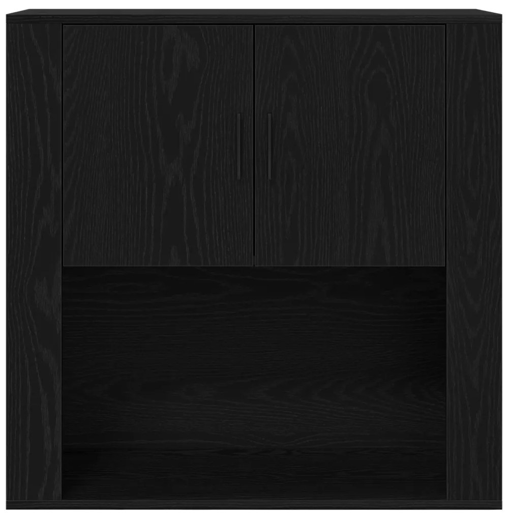 Fekete Tölgy Magas Szekrény 80x33x150 cm Szerelt Fa